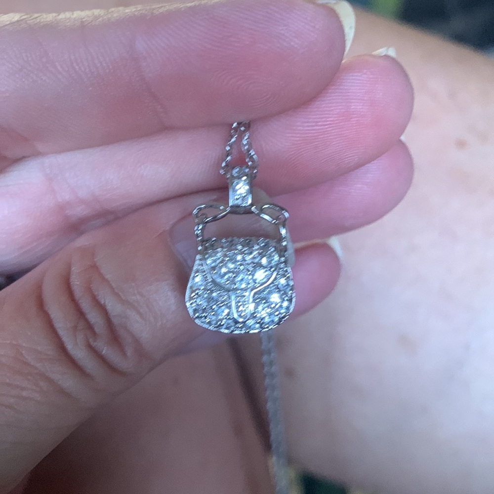 Vintage purse necklace 925